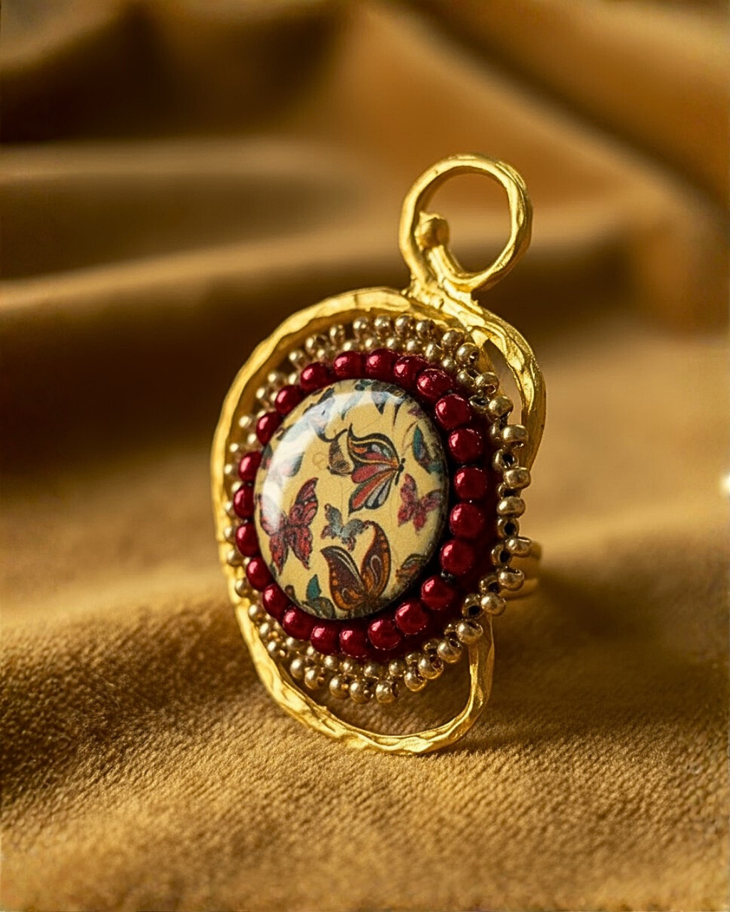 Anello Saturno - Maiolica D'oro