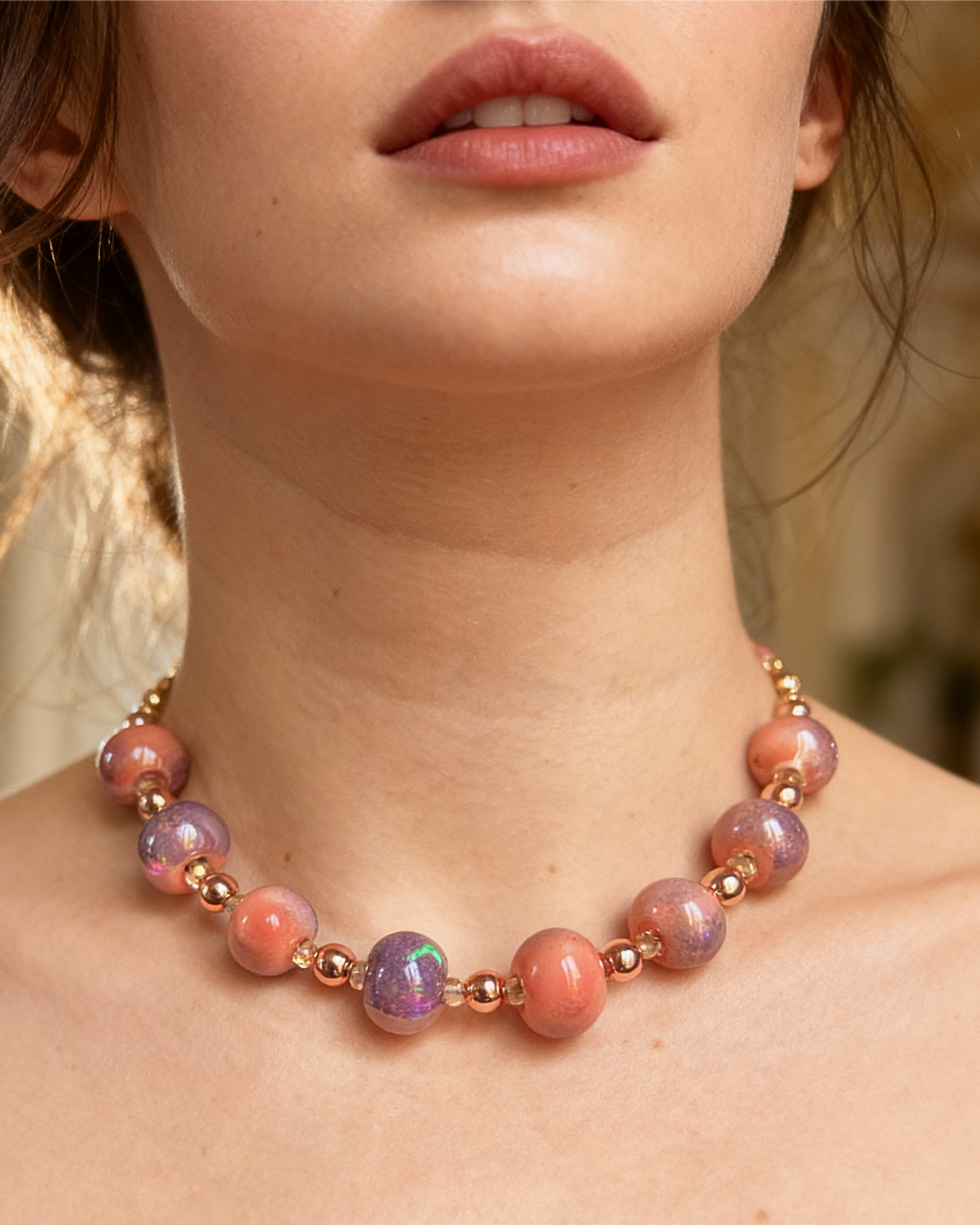 Collana Athena Apricot