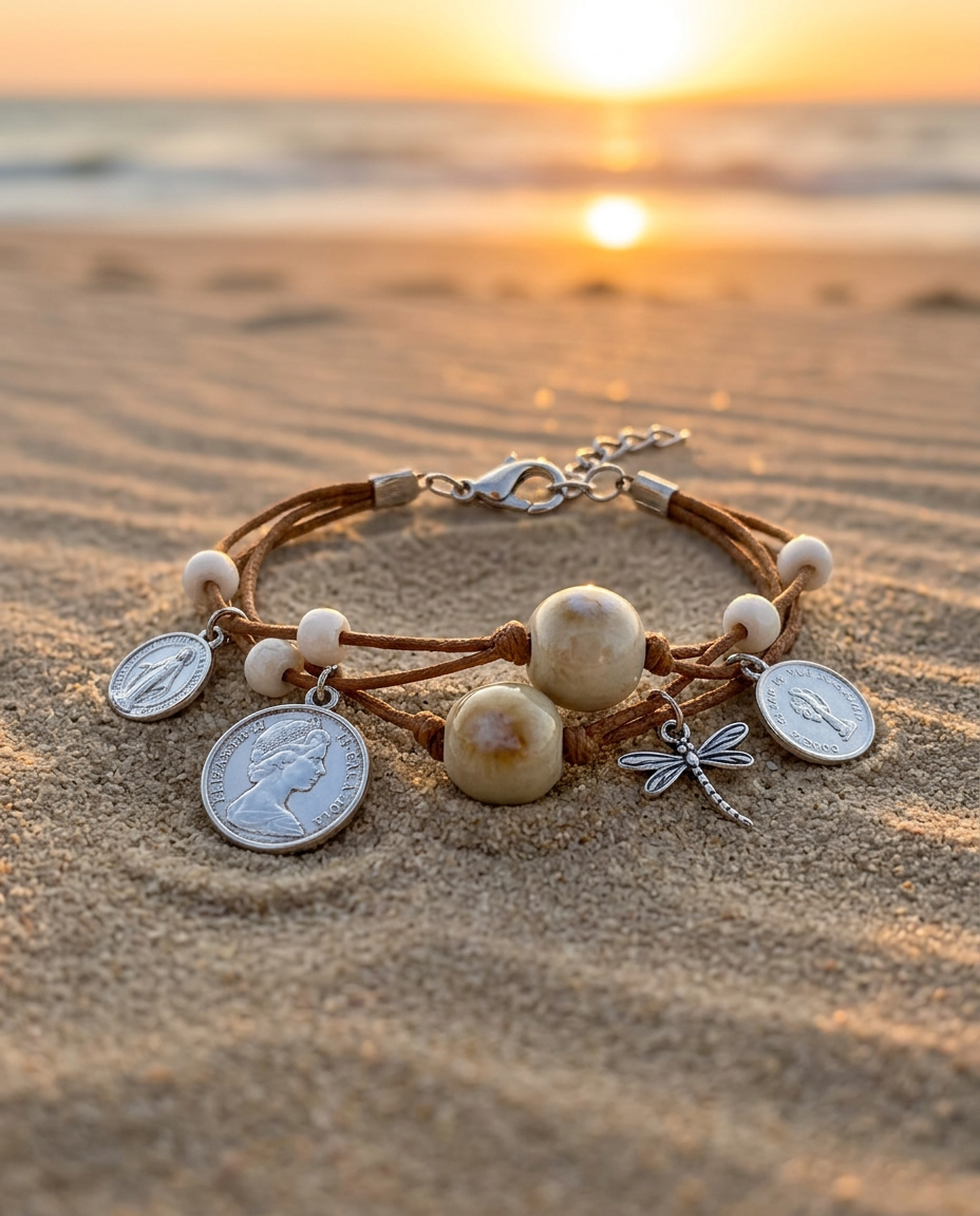 Bracciale Lucky Coin Avorio