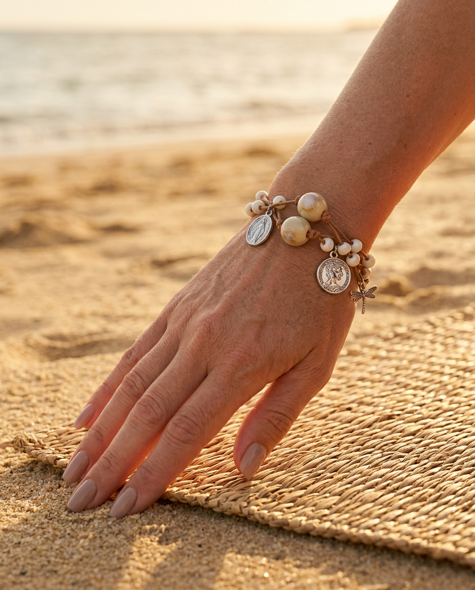 Bracciale Lucky Coin Avorio