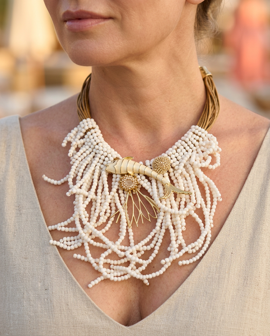 Collana Coralya White