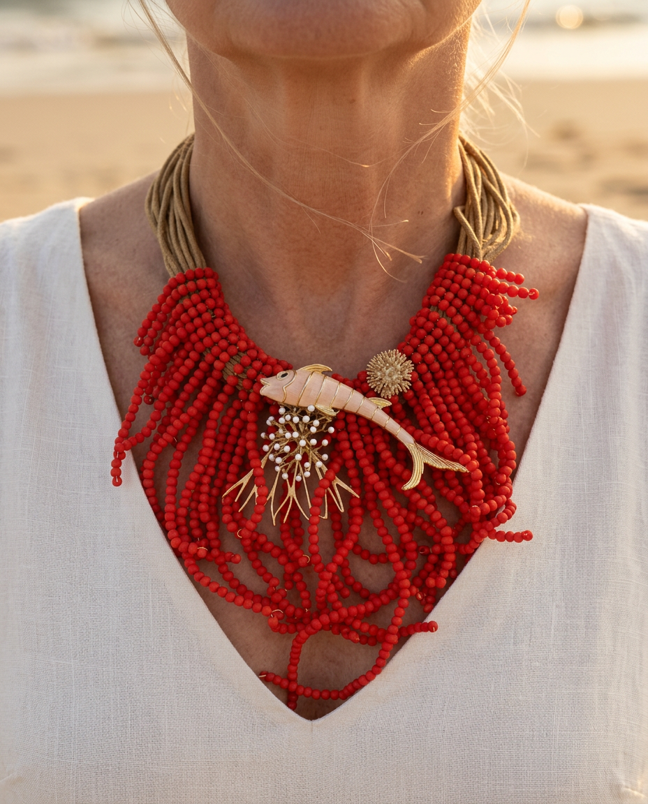 Collana Coralya Red