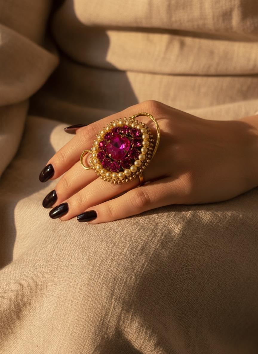 Anello Saturno - Fucsia