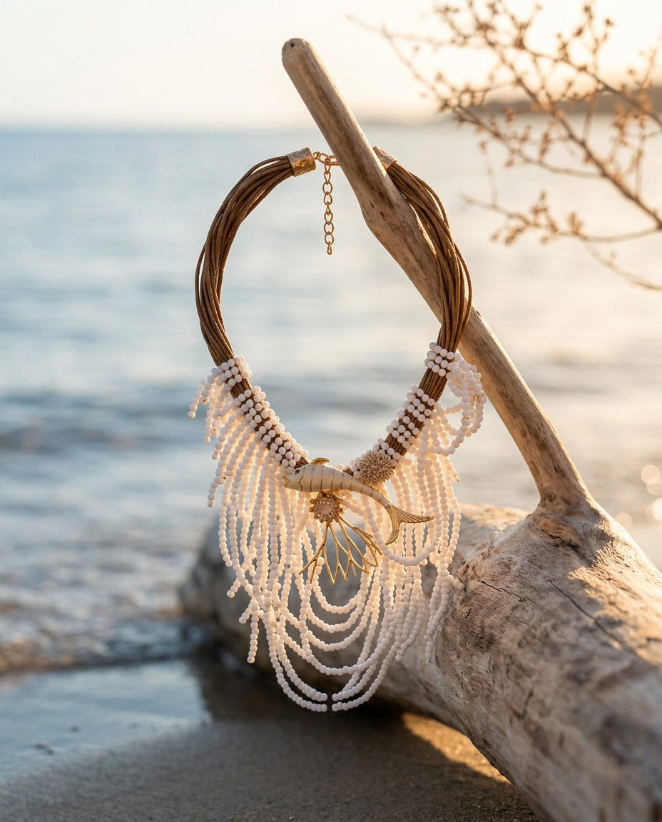 Collana Coralya White