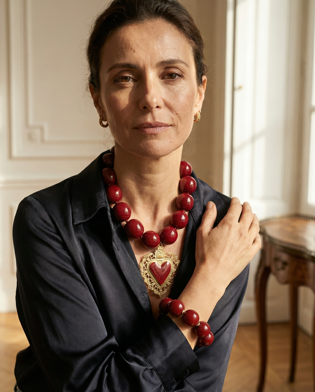 Collana Sacro Cuore Red Passion