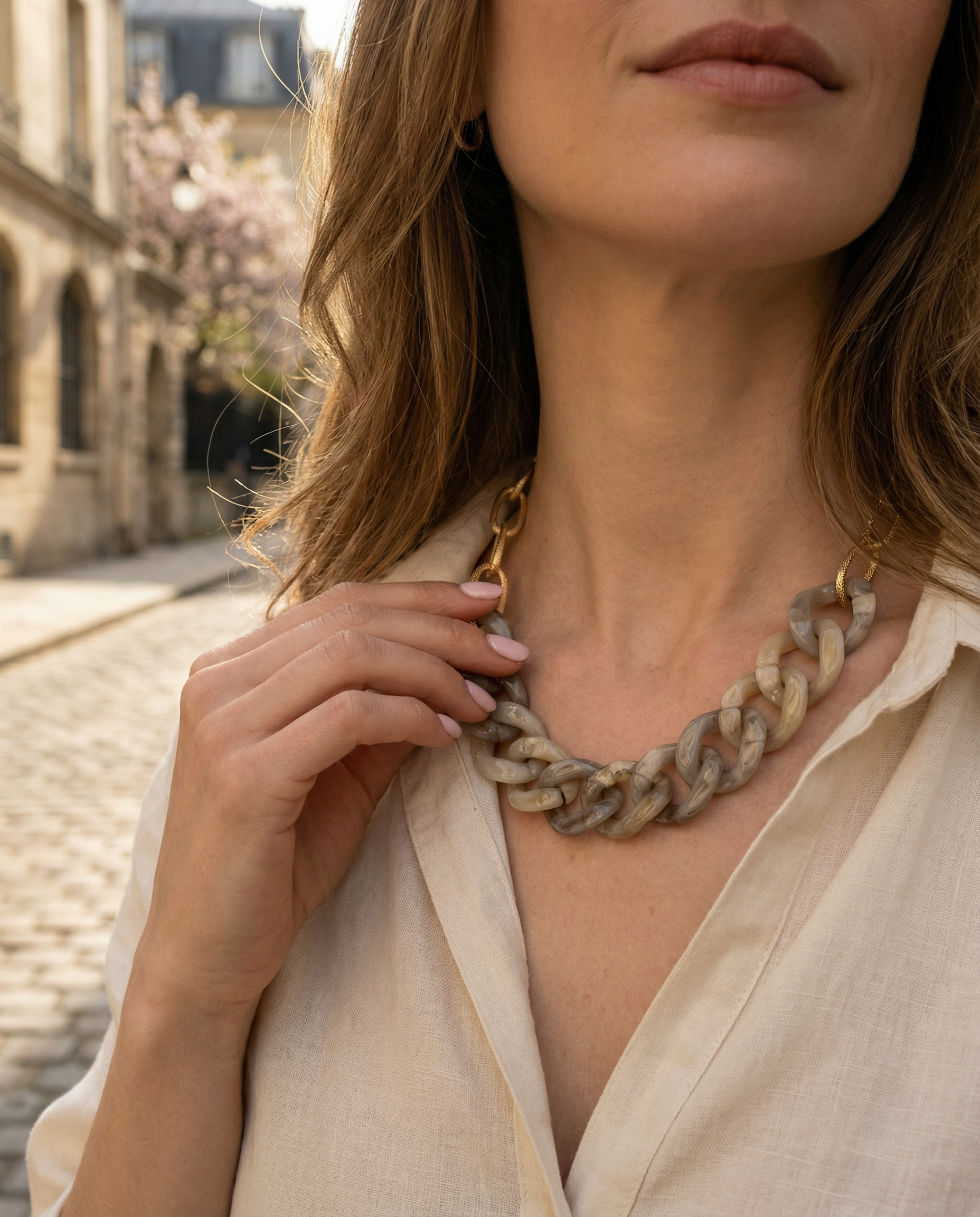 Collana Gioia Mélange Grey