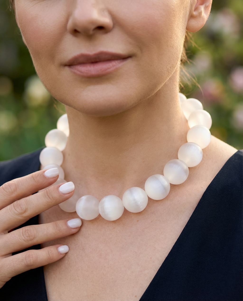 Collana White Satin