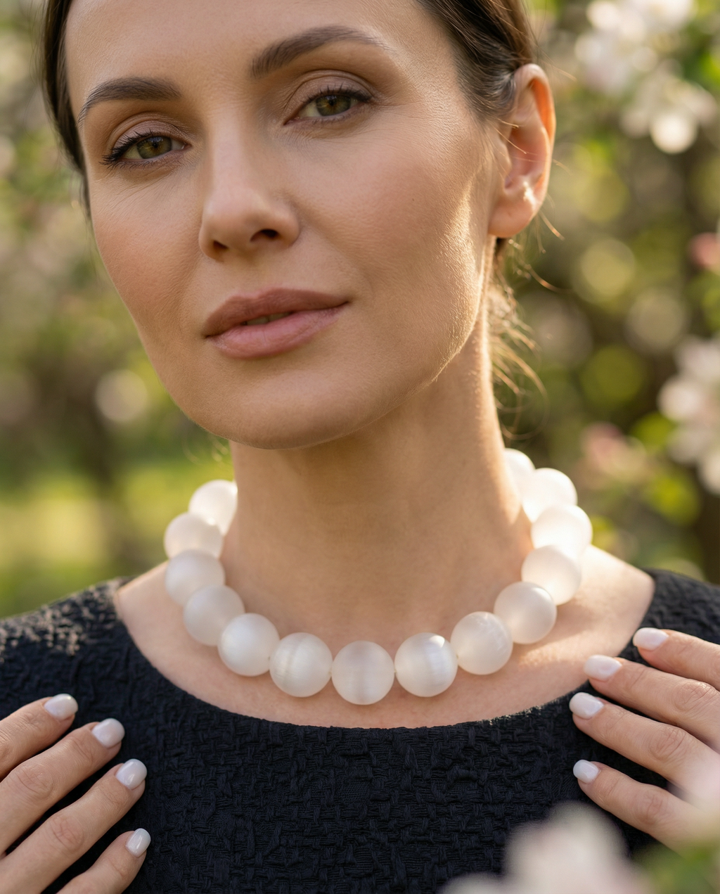 Collana White Satin