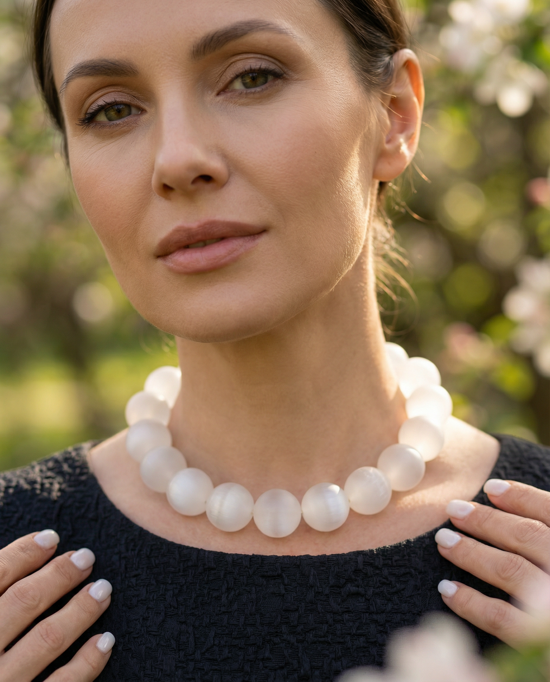 Collana White Satin