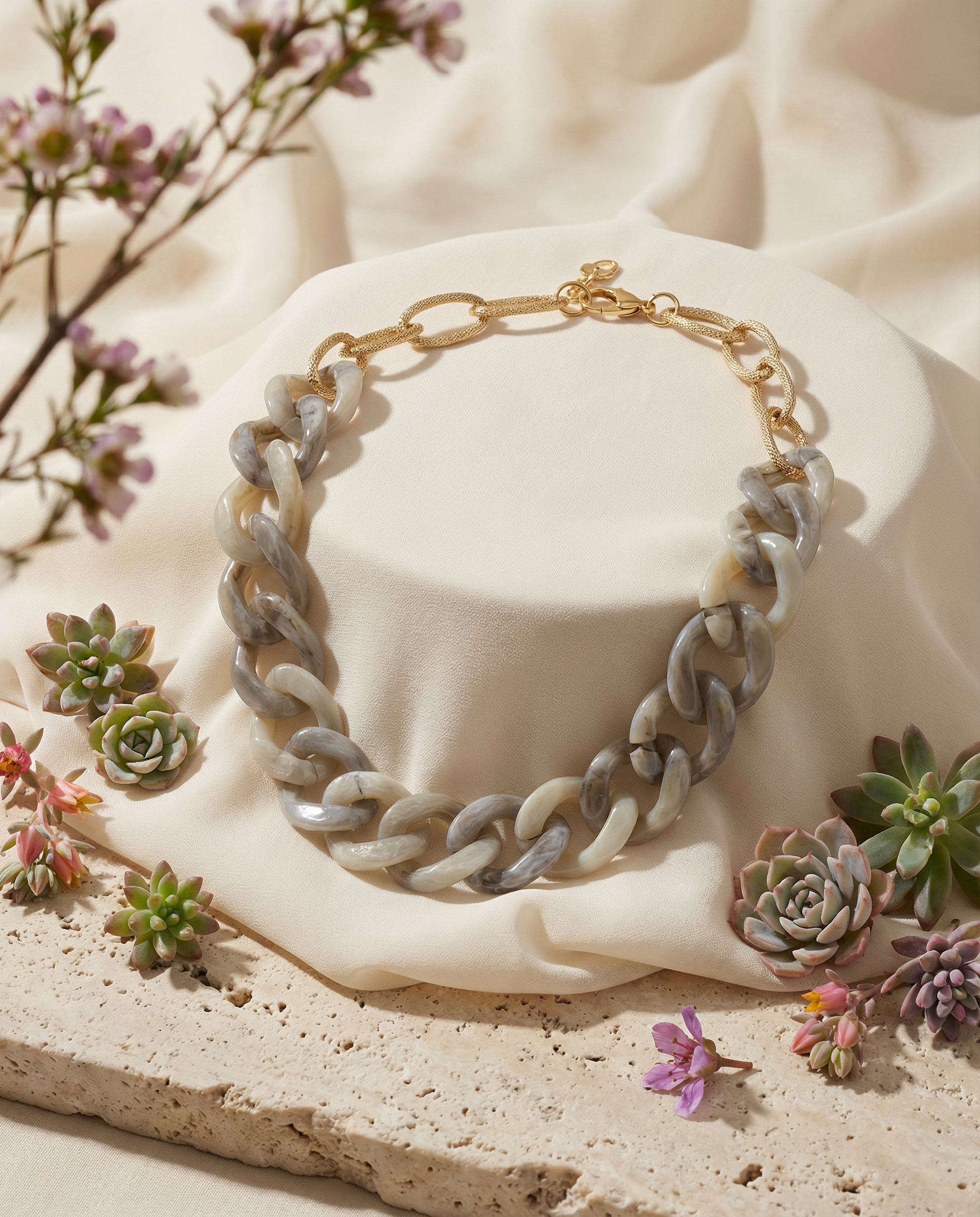 Collana Gioia Mélange Grey