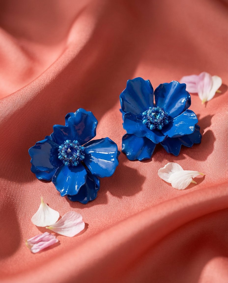 Orecchini Peonia Blue Royal